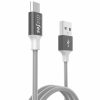 Dotfes A03m micro USB szürke prémium szövet adatkábel fém csatlakozóval 2.5A 1m