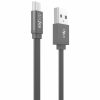 Dotfes A05m micro USB fekete prémium adatkábel fém csatlakozóval 2.5A 1m