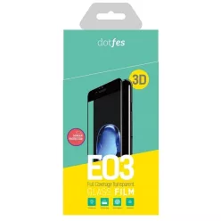   iPhone 6 Plus / 6S Plus (5,5")  előlapi üvegfólia, 3D, fekete, Dotfes E03