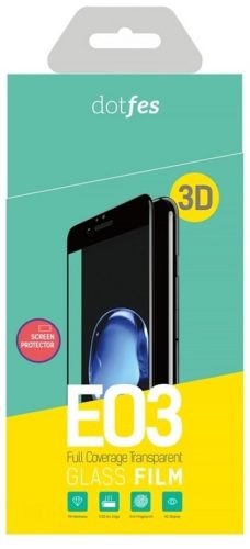 Dotfes E03 iPhone 6 6S Plus (5,5") fekete 3D előlapi prémium üvegfólia