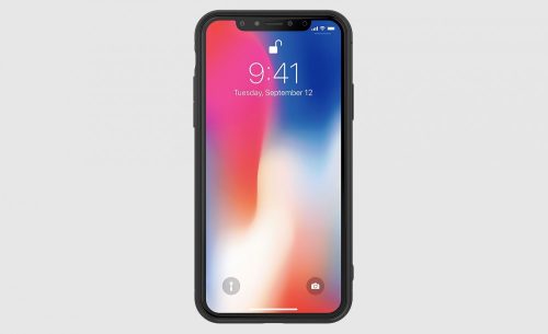 Dotfes G06 iPhone X XS (5,8") fekete prémium hátlap tok