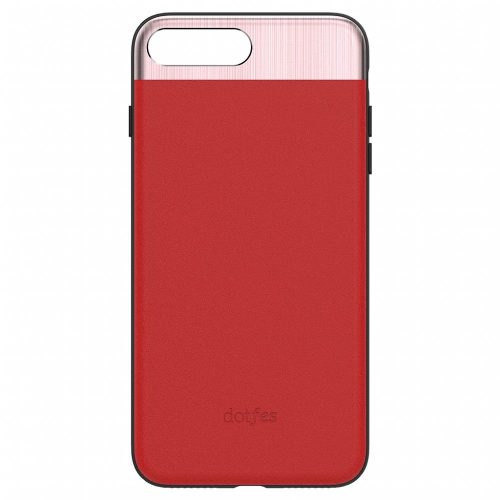 iPhone 6 / 6S (4,7") hátlap tok, bőr tok, piros, prémium, Dotfes G03