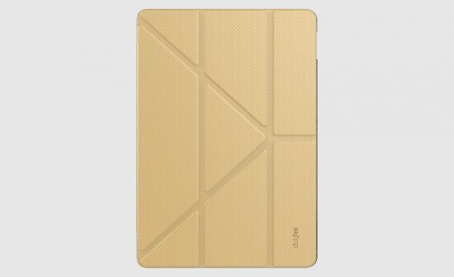 iPad Pro 10,5" 2018 tablet tok, origami tok, arany, Dotfes L01