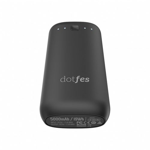 Dotfes D04-5 fekete Power Bank 2.1A 5000mAh