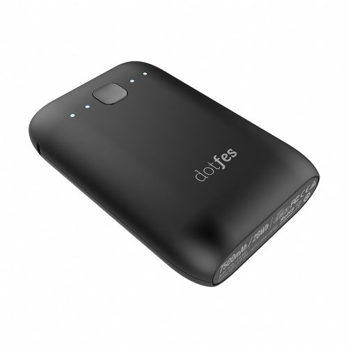 Dotfes D04-7 fekete Power Bank 2.1A/1A 7500mAh