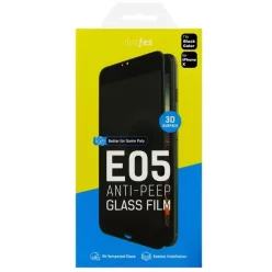   iPhone 7 Plus / 8 Plus (5,5") előlapi üvegfólia, betekintésvédős, 3D, fekete, Dotfes E05