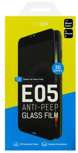iPhone 6 / 6S (4,7") előlapi üvegfólia, betekintésvédős, 3D, fehér, Dotfes E05
