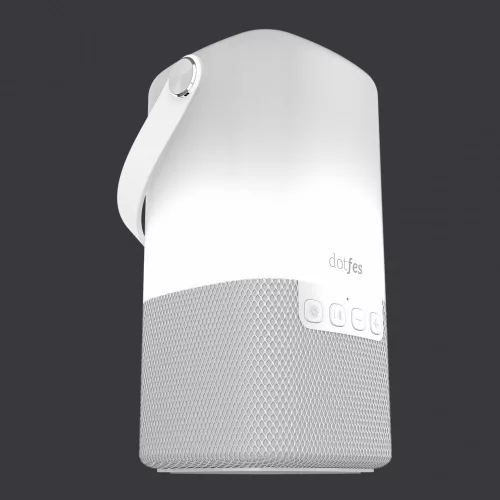 Bluetooth hangszóró + lámpa, 2.5W, fehér, Dotfes H05