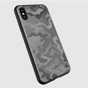   Dotfes G07 iPhone XS Max (6,5") szürke terepmintás prémium hátlap tok