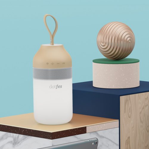 Dotfes H04 barna bluetooth hangszóró+lámpa