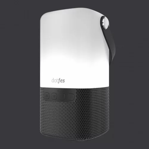 Bluetooth hangszóró + lámpa, 2.5W, fekete, Dotfes H05