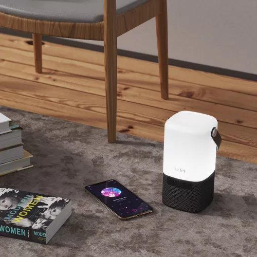 Bluetooth hangszóró + lámpa, 2.5W, fekete, Dotfes H05