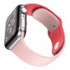 Dotfes S03 Apple Watch 38mm / 40mm okosórához pink + piros szilikon szíj (S/M méret)