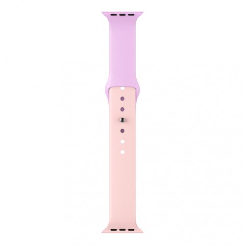Apple Watch okosóra szilikon szíj, 38/40mm, S/M méret, pink + lila, Dotfes S03