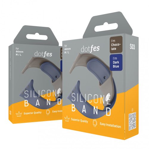 Apple Watch okosóra szilikon szíj, 38/40mm, S/M méret, pink + lila, Dotfes S03