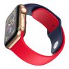 Dotfes S03 Apple Watch 42mm / 44mm okosórához piros + sötétkék szilikon szíj (M/L méret)