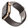 Dotfes S03 Apple Watch 42mm / 44mm okosórához barna + szürke szilikon szíj (M/L méret)
