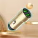 Szivartöltő fej, 2X USB, arany, 3.4A, Letang LT-CC-14