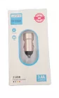 Szivartöltő fej, 2X USB, arany, 3.4A, Letang LT-CC-14