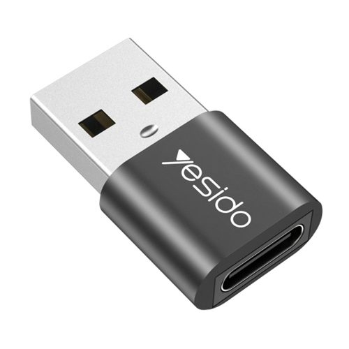 Type-C - USB OTG adapter, fekete, 5 Gbps, 2.4A, Yesido GS09