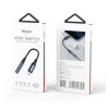 Audio jack 3,5mm aljzat - iPhone 8pin adapter, fekete, 0.12M, Yesido YAU37
