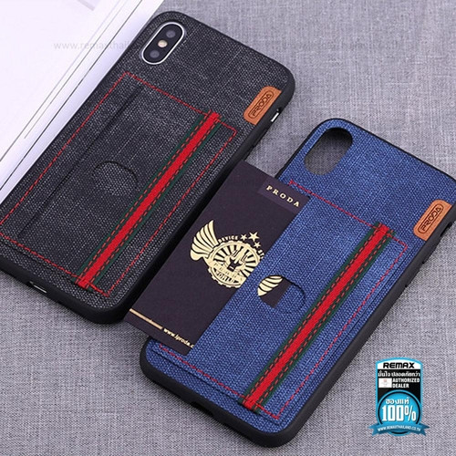 iPhone X / XS (5,8") hátlap tok, bankkártya tartós, fekete, Remax Proda Carter