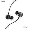 Stereo headset fülhallgató jack (3.5mm), hangerőszabályzós, fekete, Remax Proda PD-E700