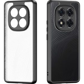   Xiaomi Redmi Note 14 Pro 4G hátlap tok, telefon tok, átlátszó / fekete, PC/TPU, kamera védelemmel, Dux Ducis Aimo