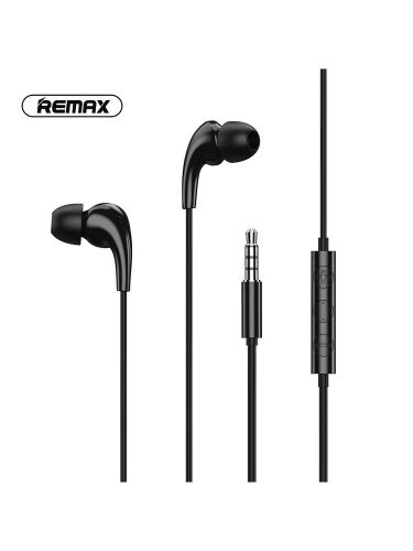 Remax RW-108 fekete stereo headset 3.5 mm jack csatlakozóval