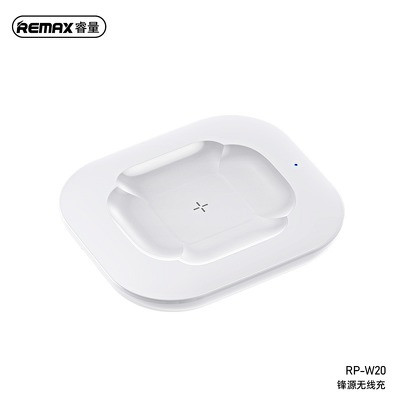 Remax RP-W20 fehér Airpods / telefon vezeték nélküli (Wireless) töltő 1A 10W