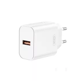 Hálózati töltőfej, 1xUSB, 3A / 18W, fehér, XO-CE33