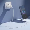 Hálózati töltőfej 1xUSB + Type-C adatkábel, 3A / 18W, fehér, XO-CE33