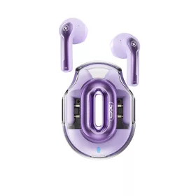   Stereo bluetooth headset vezeték nélküli töltőtokkal, TWS, BT5.4, lila, XO X43 Colorful
