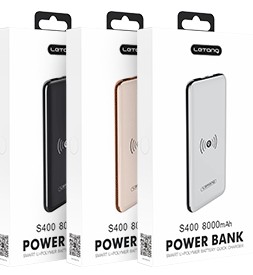 Letang S400 arany vezeték nélküli power bank 8000mAh 2.1A