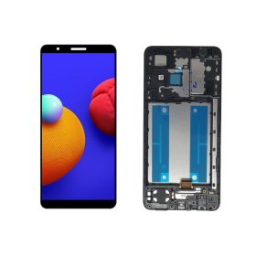   Samsung Galaxy A01 Core LCD + érintőpanel kerettel, fekete, gyári, SM-A013