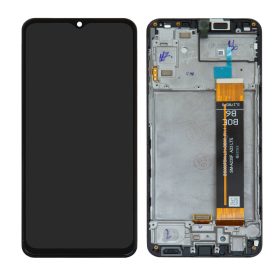  Samsung Galaxy A23 4G LCD + érintőpanel kerettel, fekete, SM-A235