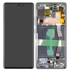   Samsung Galaxy S10 Lite LCD + érintőpanel kerettel, fekete, gyári, SM-G770