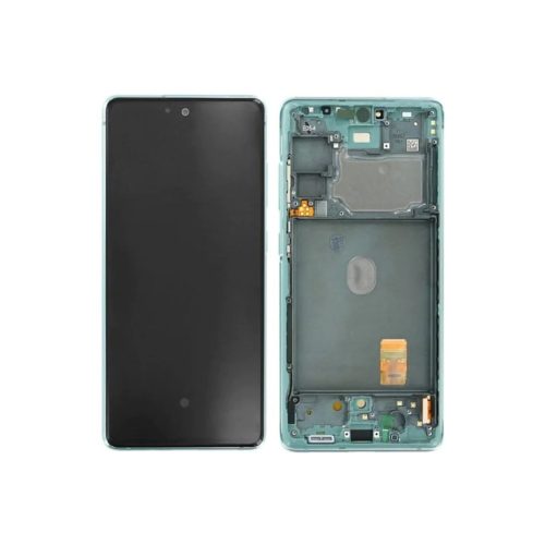 Samsung G780 Galaxy S20 FE / G781 Galaxy S20 FE 5G zöld (Cloud Mint Green) gyári LCD+érintőpanel kerettel