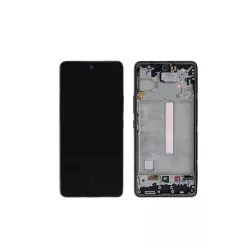   Samsung Galaxy A73 LCD + érintőpanel kerettel, fekete, gyári, SM-A736