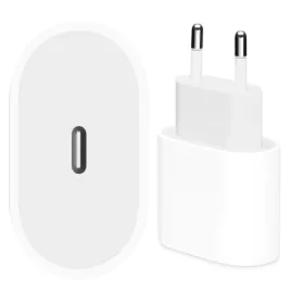   Apple hálózati Type-C töltőfej, 20W, gyári, fehér, MHJE3ZM/A (csomagolás nélküli)