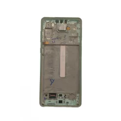   Samsung Galaxy A73 LCD + érintőpanel kerettel, mentazöld, gyári, SM-A736