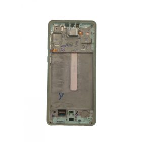   Samsung Galaxy A73 LCD + érintőpanel kerettel, mentazöld, gyári, SM-A736