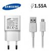 Samsung EP-TA50EWE fehér hálózati töltőfej 1.55A + ECB-DU4AWE micro usb adatkábel gyári