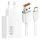 Xiaomi hálózati töltőfej 1xUSB + Type-C adatkábel, 45W / 3A, gyári, fehér, MDY-17-EF (CSOMAGOLÁS NÉLKÜLI)