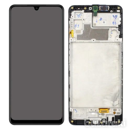 Samsung M225 / E225 Galaxy M22 / F22 fekete gyári LCD+érintőpanel kerettel