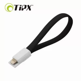   iPhone 8pin adatkábel, mágneses, fekete, (22cm, nagy sebességű) TiPX