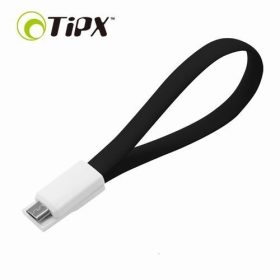  Micro usb adatkábel, fekete, mágneses, (22cm, nagy sebességű) TiPX