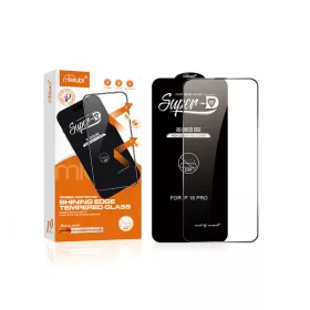   Samsung Galaxy S24 FE előlapi üvegfólia, HD edzett, hajlított, fekete keret, Full Glue, SM-S721, Mletubl Super-D