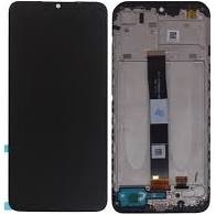 Xiaomi Redmi 10A / 9A / 9AT / 9C fekete LCD + érintőpanel kerettel