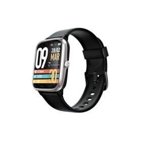   Techmade Move okosóra szilikon szíjjal, 1.3" TFT kijelző, IP68 vízállóság, fekete/ezüst